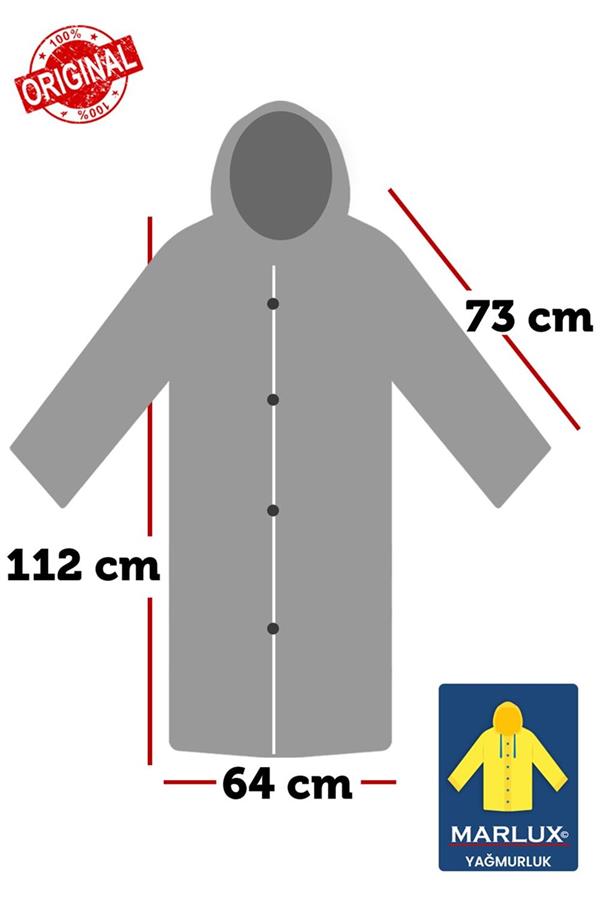 Marlux Kadın Erkek Yağmurluk Kapüşonlu Çıtçıtlı Eva Haki Yağmurluk M21mrc881r06 M21MRC881