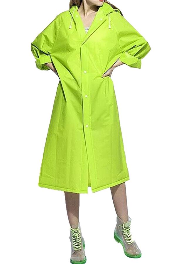 Marlux Kadın Erkek Yağmurluk Kapüşonlu Çıtçıtlı Eva Yeşil Yağmurluk M21mrc881r12 M21MRC881